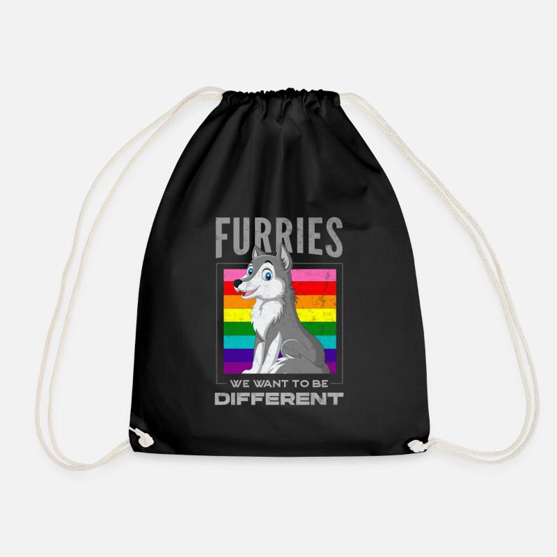 Furry, Furry Wolf, Cosplay, - Turnbeutel - Schwarz