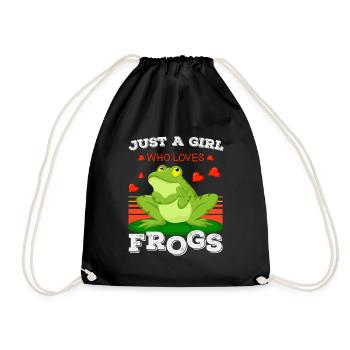 Grenouille, grenouille crapaud, amant grenouille, - Sac de sport léger - noir - Devant