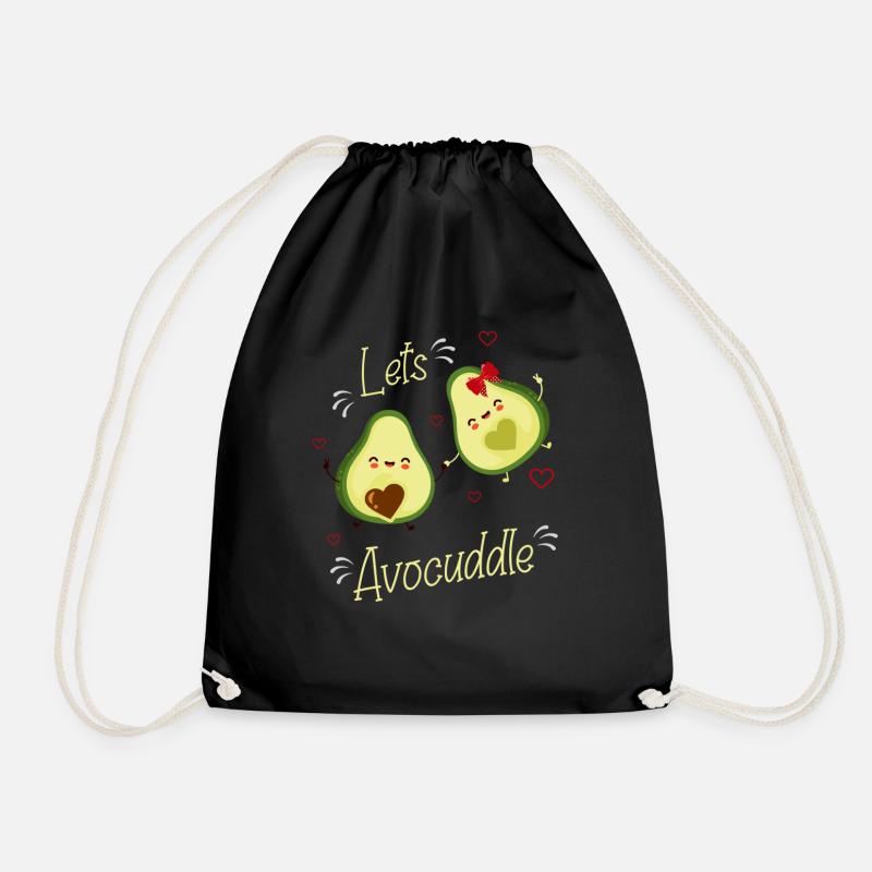 Avocado, Avocado Lebensmittel, veganes Essen, - Turnbeutel - Schwarz