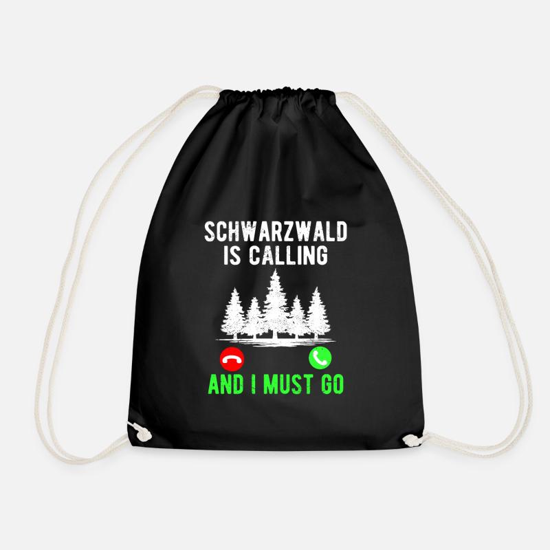 Der Schwarzwald ruft Schwarzwälder - Turnbeutel - Schwarz