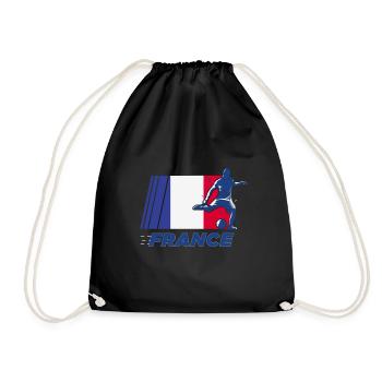 Football, Football Footballers, Football players, - Drawstring Bag - black - Front
