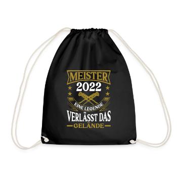 Heizungsbauer Meister 2022 Installateur Heizungsba - Turnbeutel - Schwarz - Vorne