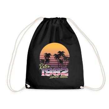 Cadeau d’anniversaire 1982 | Sw retro édition limitée - Sac de sport léger - noir - Devant