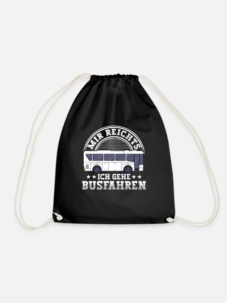 Busfahrer mir reichts ich gehe busfahren Bus - Turnbeutel - Schwarz