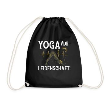 Meditation Yoga Leidenschaft Herzschlag - Turnbeutel - Schwarz - Vorne
