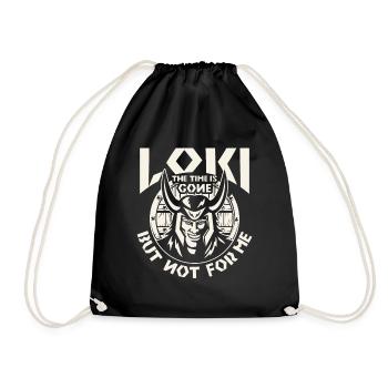 Wikinger Loki time is gone nordische Gott - Turnbeutel - Schwarz - Vorne