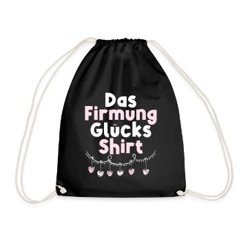 Das Firmung Glücks - Turnbeutel - Schwarz - Vorne