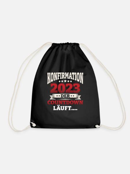 Das Konfirmation Glücks - Turnbeutel - Schwarz