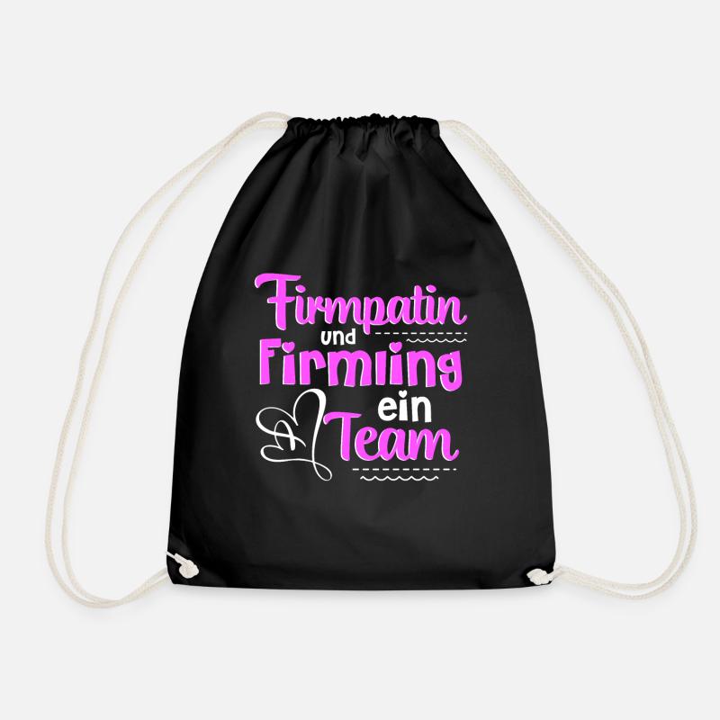 Firmpatin und Firmung ein Team - Turnbeutel - Schwarz