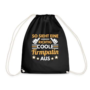 So sieht eine richtig coole Firmpatin aus - Turnbeutel - Schwarz - Vorne