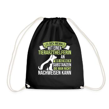 Leg dich niemals an TFA Veterinär - Turnbeutel - Schwarz - Vorne
