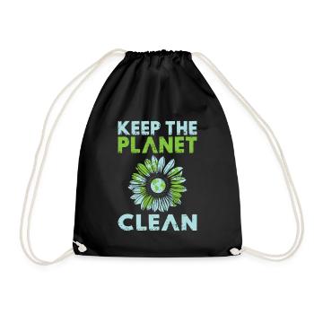 Environnement Durabilité Changement climatique Slogan Protection - Sac de sport léger - noir - Devant