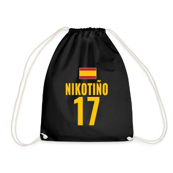 Spain Soccer Booze Jersey For Groups - Drawstring Bag - black - Front