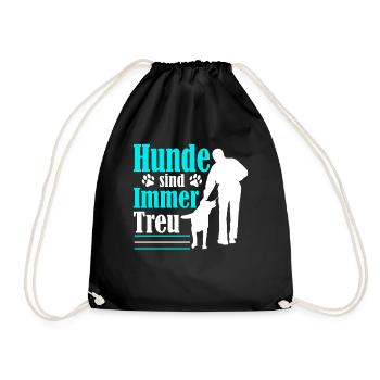 Hunde sind immer Treu Hundebesitzer - Turnbeutel - Schwarz - Vorne
