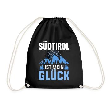 Südtirol ist mein Glück Südtiroler - Turnbeutel - Schwarz - Vorne