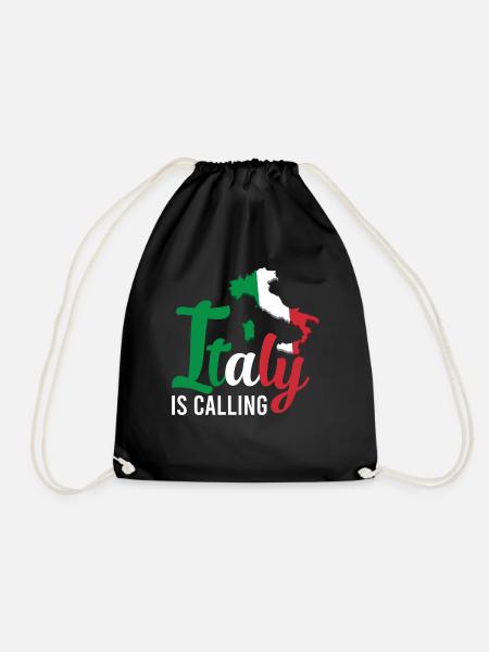 Italien ruft Flagge - Turnbeutel - Schwarz