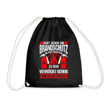 Hart genug um Brandschutzbeauftragter zu sein - Turnbeutel - Schwarz - Vorne