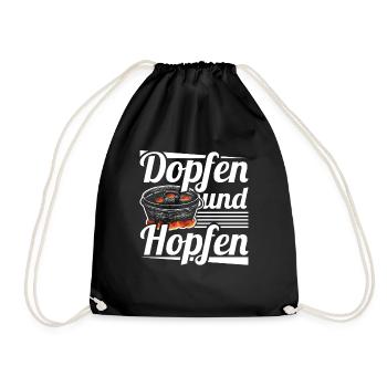 Dutch Oven Dopfen und Hopfen Outdoor - Turnbeutel - Schwarz - Vorne