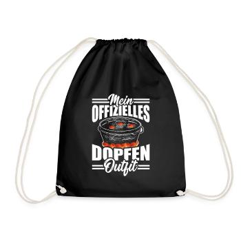 Dopfen Outdoor mein offizielles Dutch Oven - Turnbeutel - Schwarz - Vorne