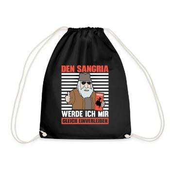 DEN SANGRIA WERDE ICH MIR GLEICH EINVERLEIBEN - Turnbeutel - Schwarz - Vorne