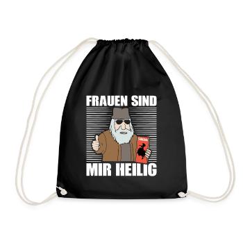 FRAUEN SIND MIR HEILIG Harald Krull - Turnbeutel - Schwarz - Vorne