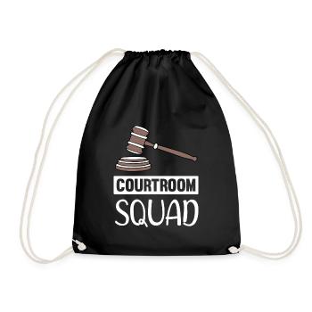COURTROOM SQUAD Jurastudenten, Examenskandidaten - Turnbeutel - Schwarz - Vorne