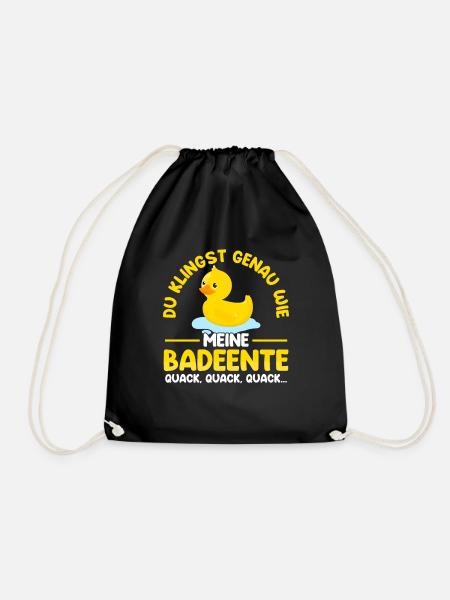 Klingst wie meine Badeente Quack - Turnbeutel - Schwarz