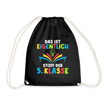 Lustiger Lehrer Unterricht Spruch - Turnbeutel - Schwarz - Vorne