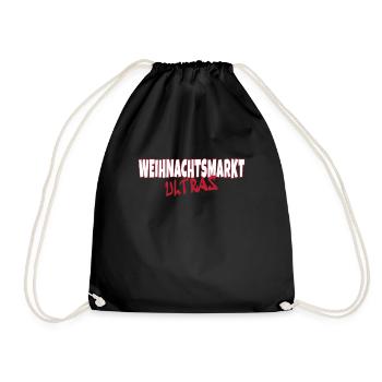 Weihnachtsmarkt Ultras Ugly Christmas Xmas Idee - Turnbeutel - Schwarz - Vorne
