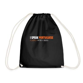 I Speak Portuguese Fluently After 5 Beers - Sac de sport léger - noir - Devant