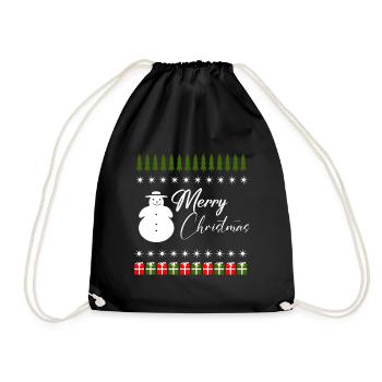 Ugly merry Christmas - Drawstring Bag - black - Front
