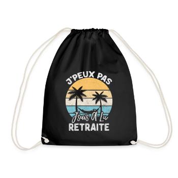 Je peux pas je suis à la retraite papa - Sac de sport léger - noir - Devant