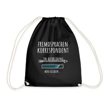 Fremdsprachenkorrespondent Ausbildung Beruf - Turnbeutel - Schwarz - Vorne