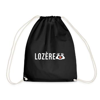 Lozère j aime la Lozere cadeau humour homme femme - Sac de sport léger - noir - Devant