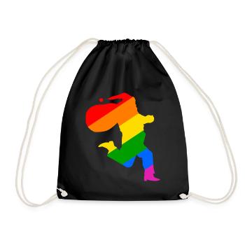 Rainbow Santa Claus - Drawstring Bag - black - Front