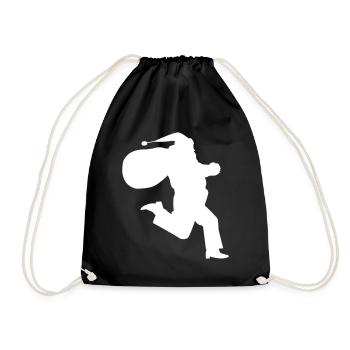 Cadeau du Père Noël en cours d’exécution - Sac de sport léger - noir - Devant
