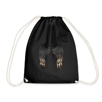 Ailes en or - Sac de sport léger - noir - Devant