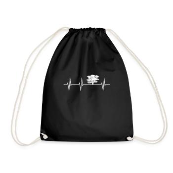 Tree nature wilderness forest - Drawstring Bag - black - Front