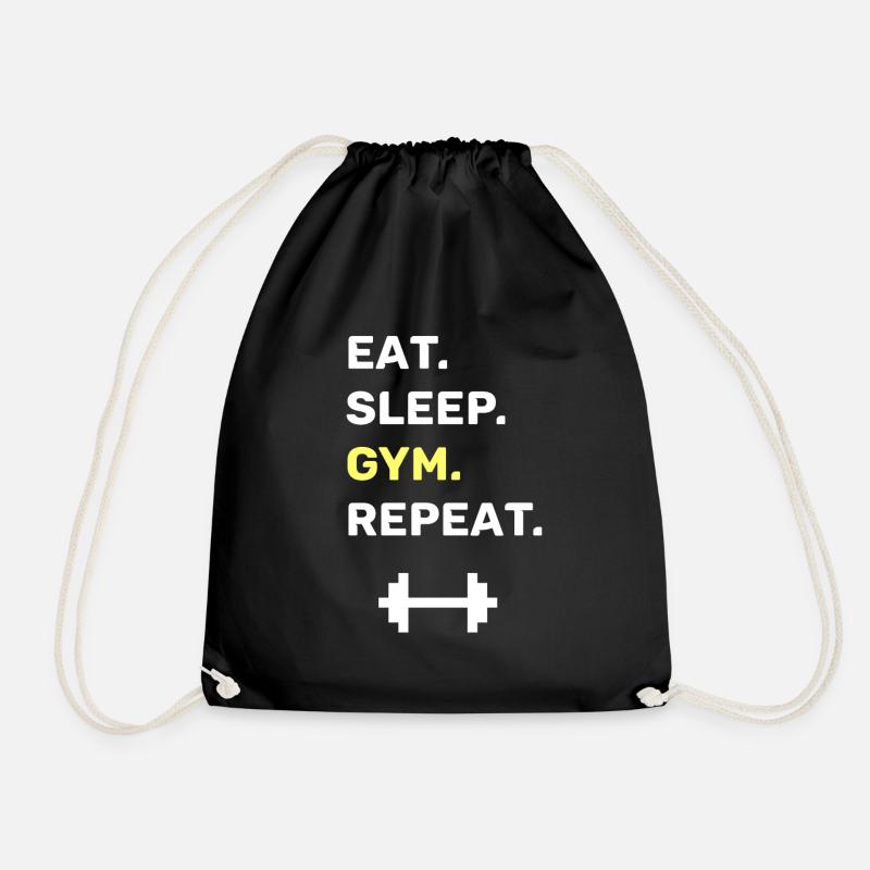 Gym - Drawstring Bag - black