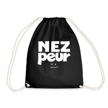 nez peur - Sac de sport léger - noir - Devant