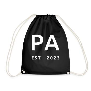 PA Est. 2023 Graduate Physician Assistant Geschenk - Turnbeutel - Schwarz - Vorne