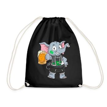 Éléphant fan d’Arabie saoudite - Sac de sport léger - noir - Devant