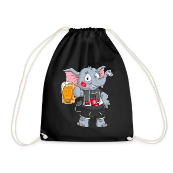 Tunisia Fan Elephant - Drawstring Bag - black - Front
