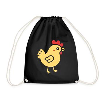 Poulet - Sac de sport léger - noir - Devant