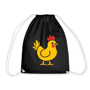 Chicken - Drawstring Bag - black - Front