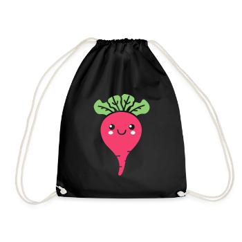 beet - Drawstring Bag - black - Front
