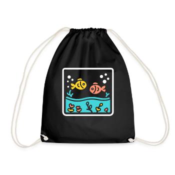 aquarium - Sac de sport léger - noir - Devant