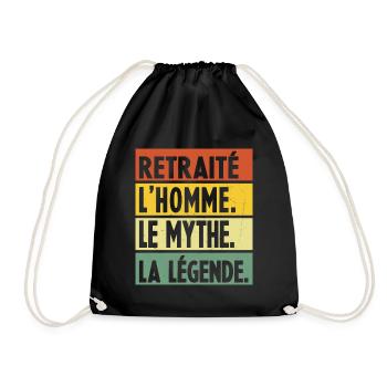 HOMME RETRAITÉ LÉGENDE - Sac de sport léger - noir - Devant