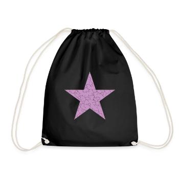 Stern purple Vintage star - Turnbeutel - Schwarz - Vorne