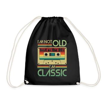 1980 né rétro cadeau d'anniversaire des années 80 - Sac de sport léger - noir - Devant